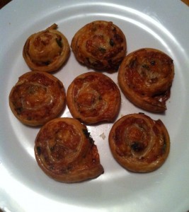 cheese and bacon pinwheels